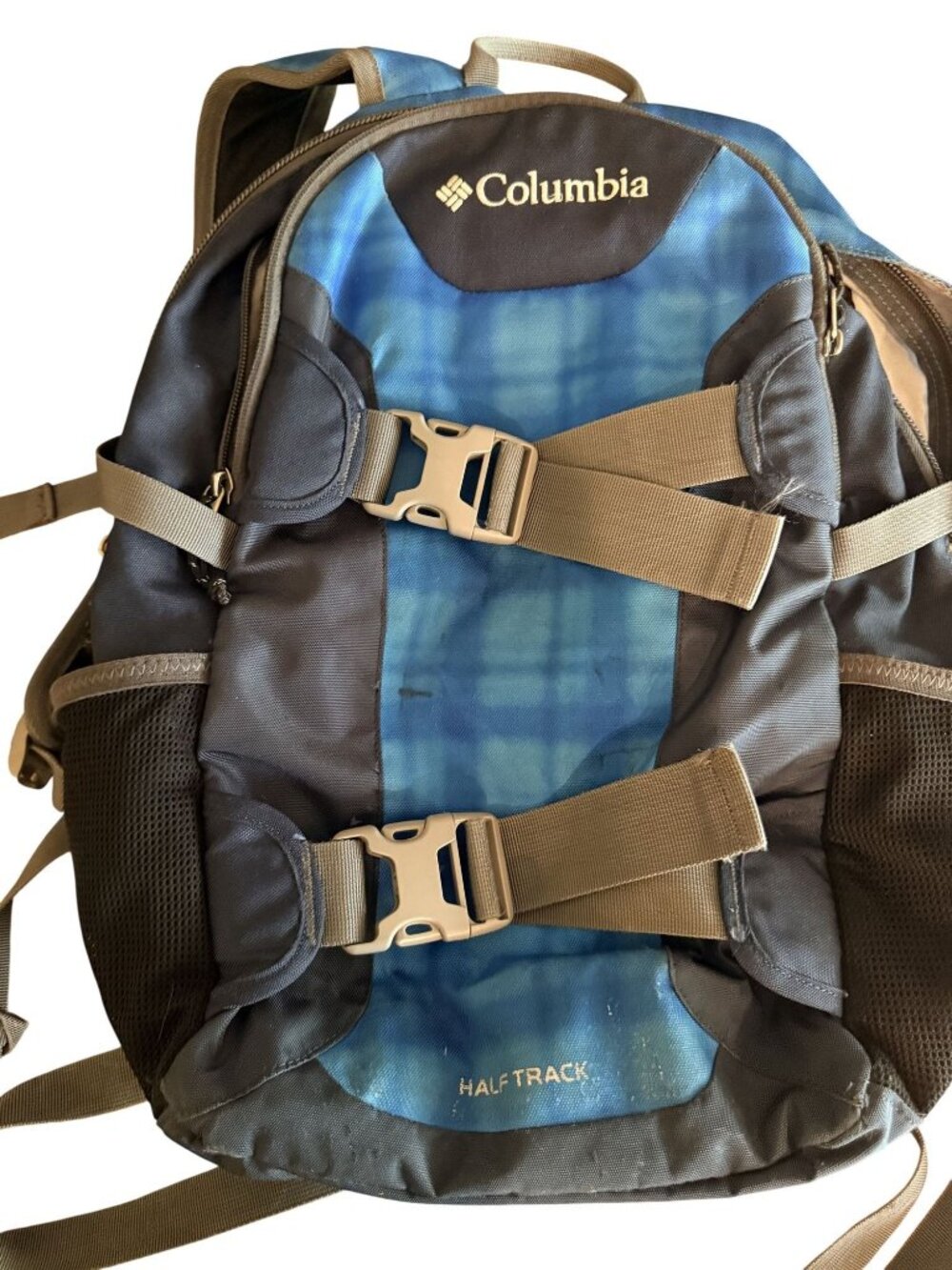 Columbia Half Track Blue & Black Backpack w/Dual Buckle Straps Multi-Compartment